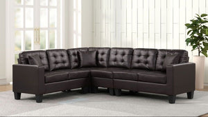 Logan Expresso Leather Reversible Sectional