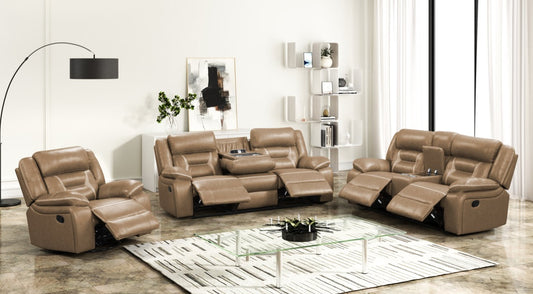 Luka20 Light Brown OVERSIZED 3PC Reclining Set