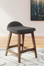 Load image into Gallery viewer, Lyncott Charcoal/Brown Counter Height Barstool, Set of 2 D615