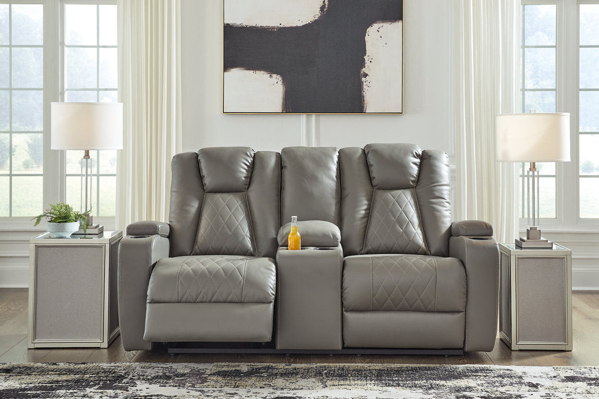 Mancin Gray Reclining Sofa and Loveseat 29702