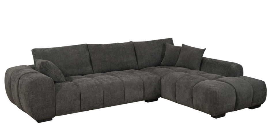 Manhattan 118" Dark Gray Sectional