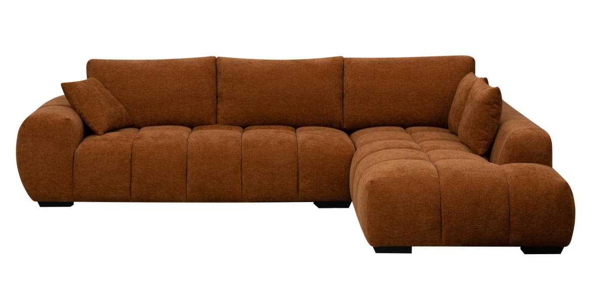 Manhattan 118"  Dark Orange Sectional