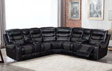 Load image into Gallery viewer, Martin81  2Tone Black Reclining Sectional