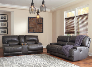 McCaskill Gray POWER Reclining Sofa and Loveseat U60900
