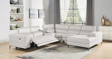 Load image into Gallery viewer, Milano White POWER 6pc Reclining Sectional