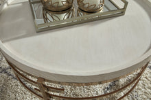Load image into Gallery viewer, Montiflyn White/Gold Finish Coffee Table

T171