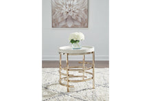 Load image into Gallery viewer, Montiflyn White/Gold Finish 3pc Coffee Table

Set