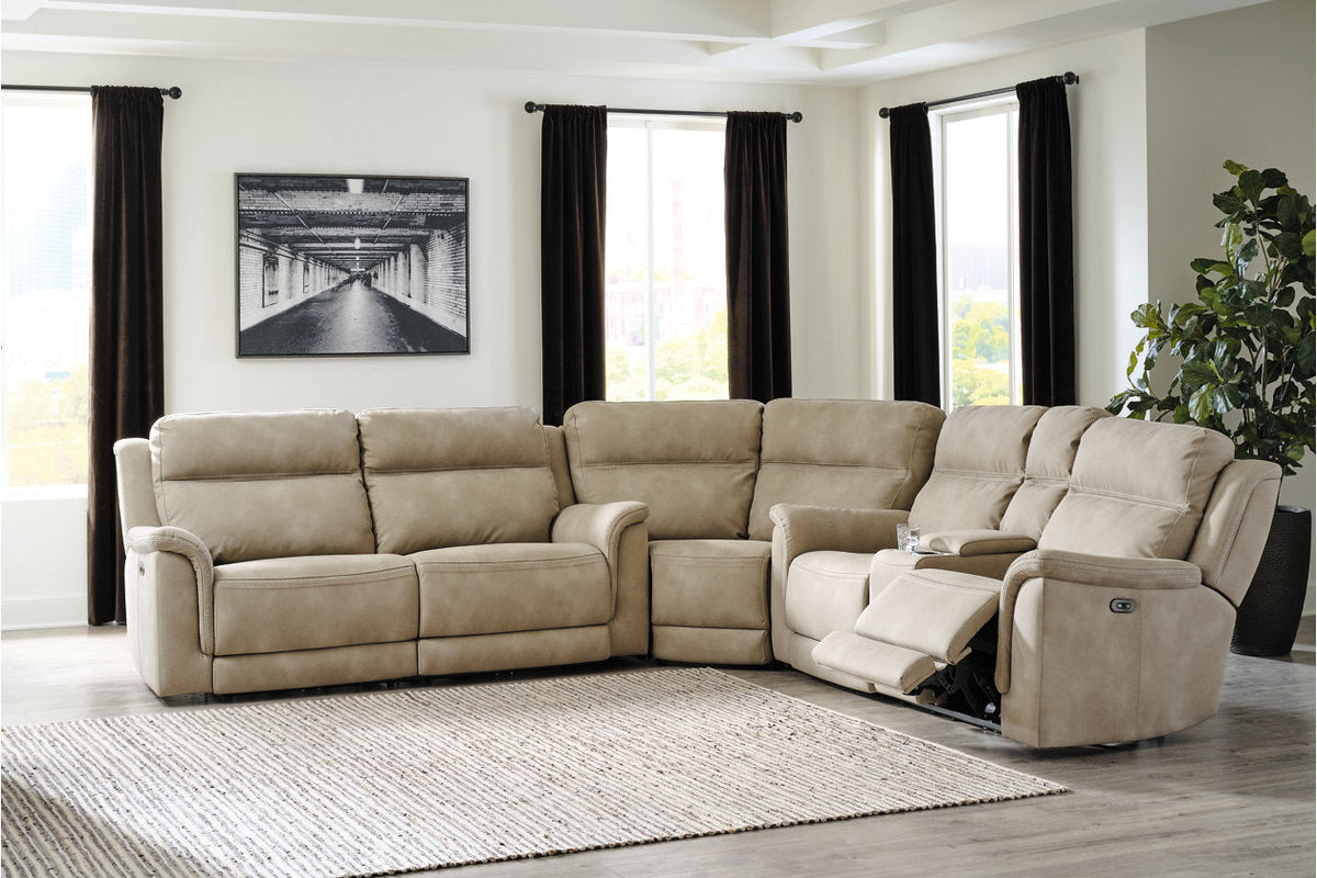 Next-Gen DuraPella Sand POWER 3PcReclining Sectional 59302