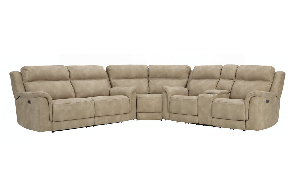 Next-Gen DuraPella Sand POWER 3PcReclining Sectional 59302