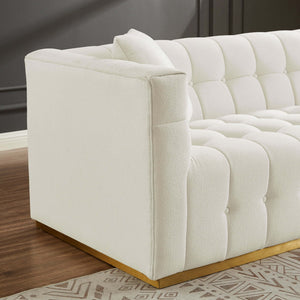 Eleanor Mid-Century Modern Sofa Beige Boucle