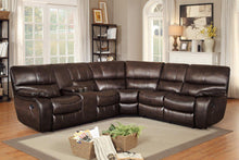 Load image into Gallery viewer, Pecos Dark Brown Reclining Sectional 8480