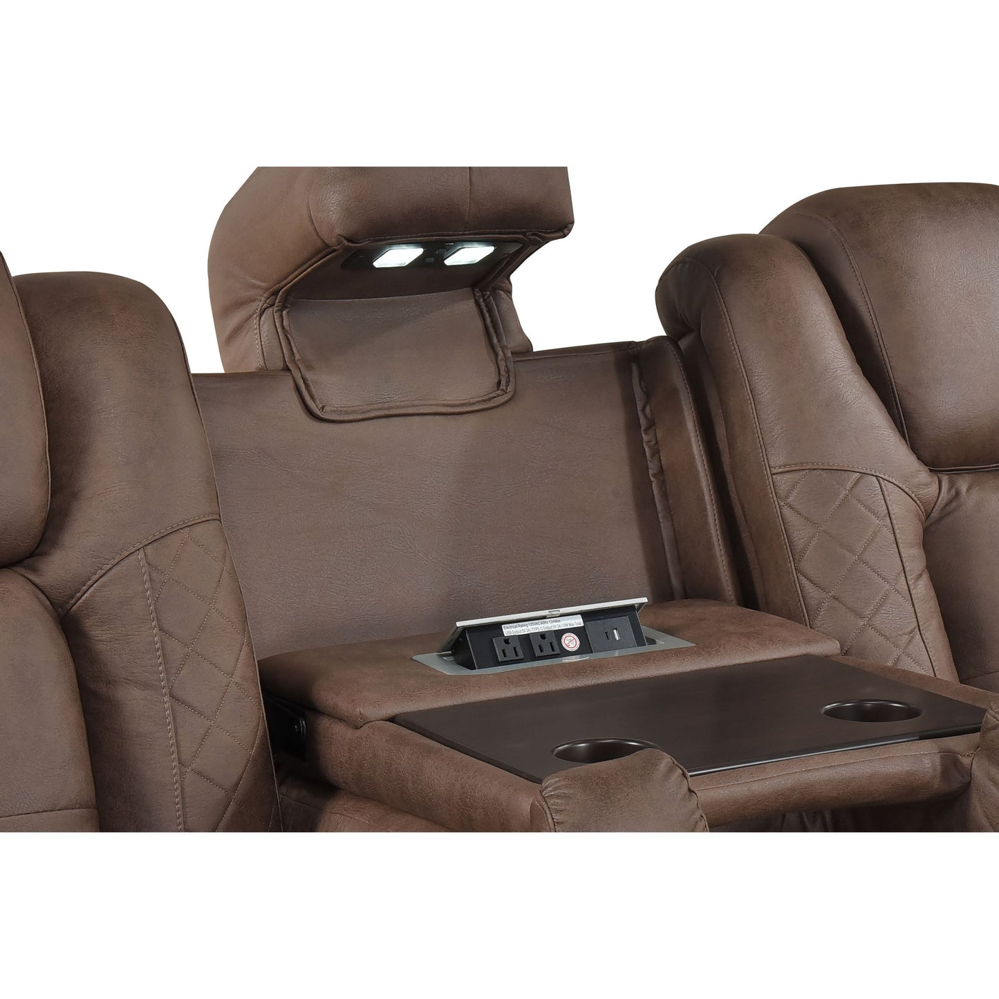 Ashley Brown POWER/LED 3pc Reclining Set S9304