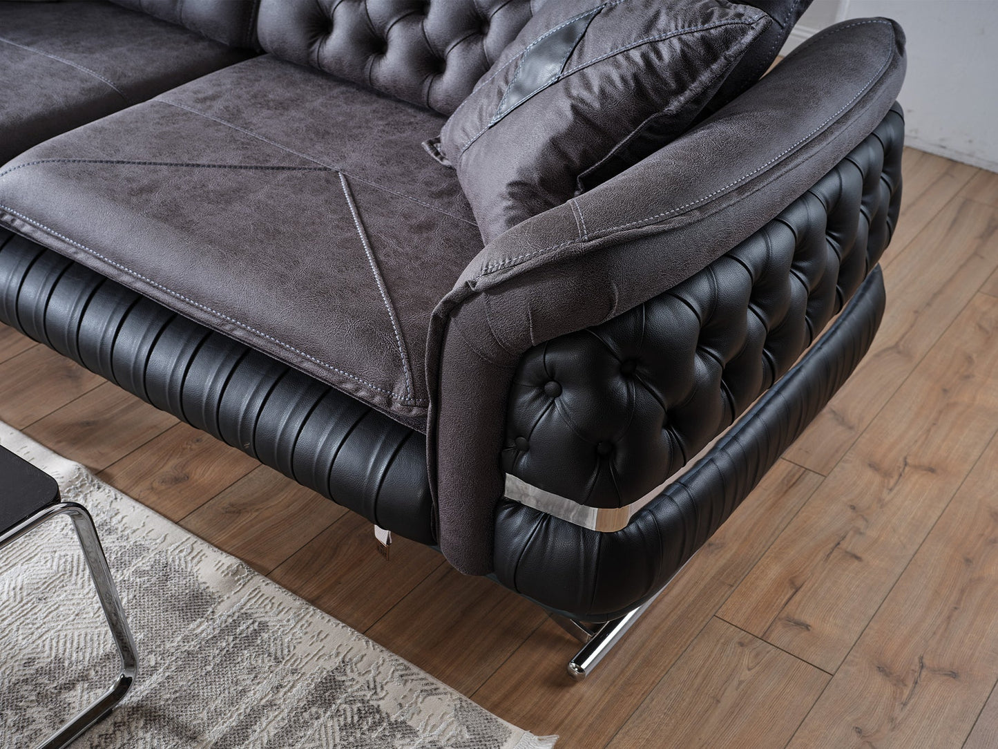 Bravo 3-pieces (Sofa & Loveseat & Chair) Livingroom Set Black