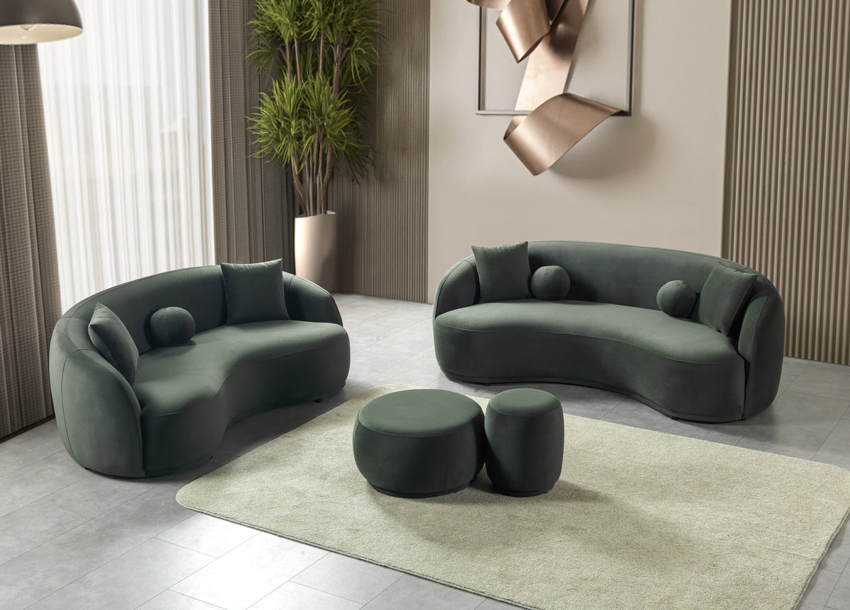 Bonita Green Velvet Living Room Set
