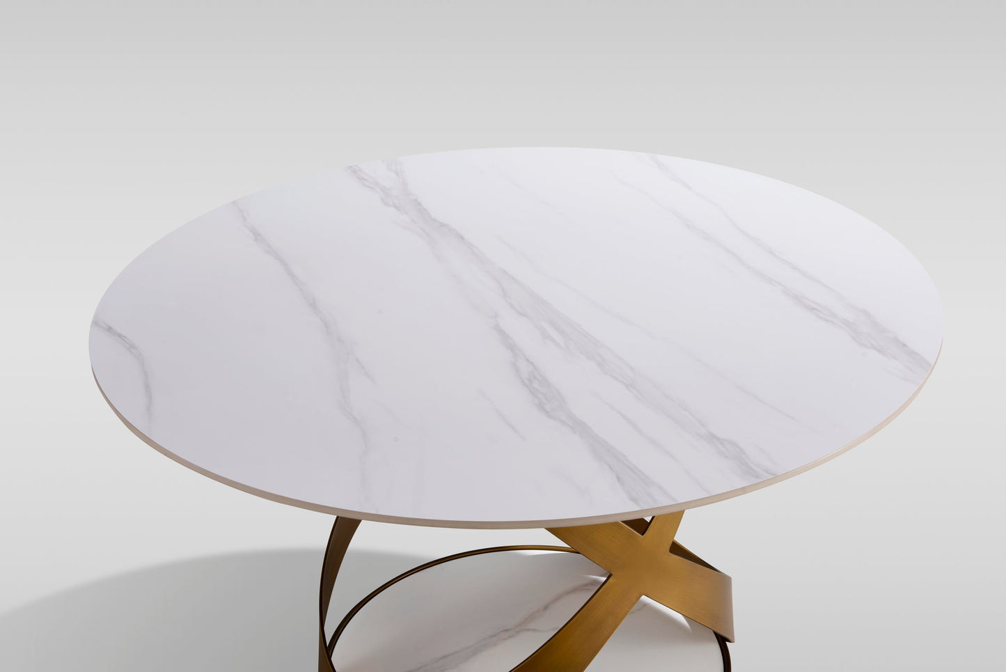 Dimi White/Bronze 5pc Dining Room Set D1550