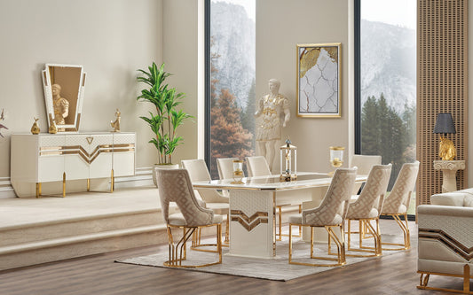 Zen Diningroom Set (78"Dining Table & 6 Dining Chair)