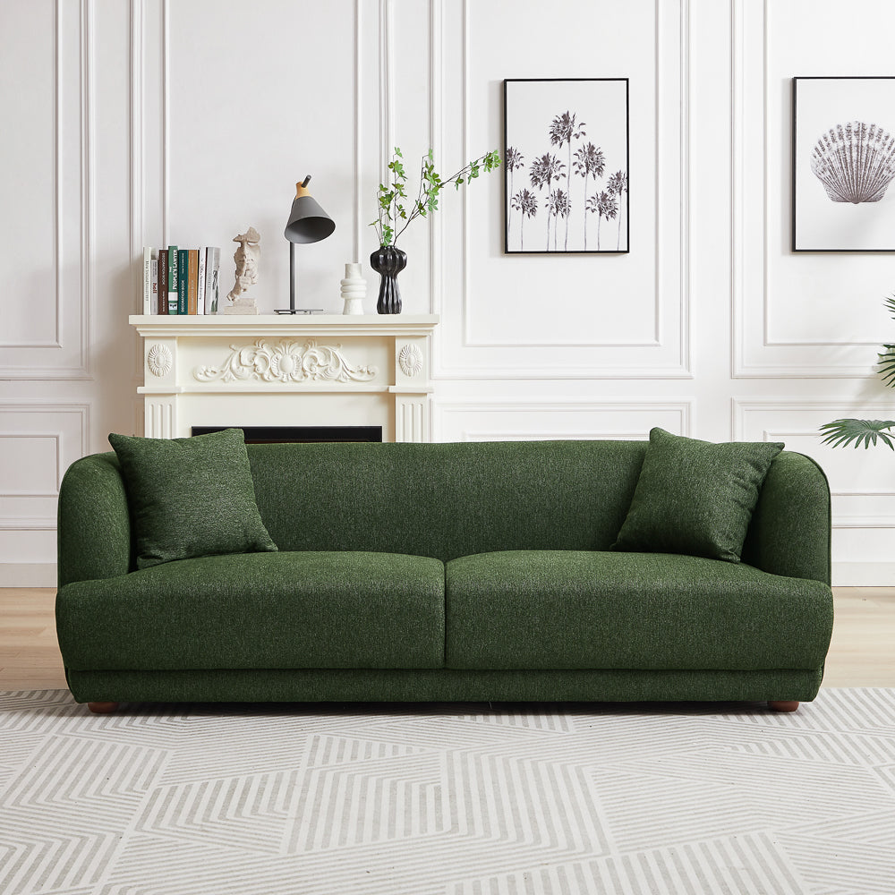 Stanmer Green Luxury Fabric Linen Couch