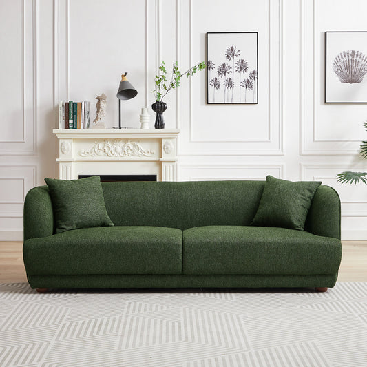 Stanmer Green Luxury Fabric Linen Couch
