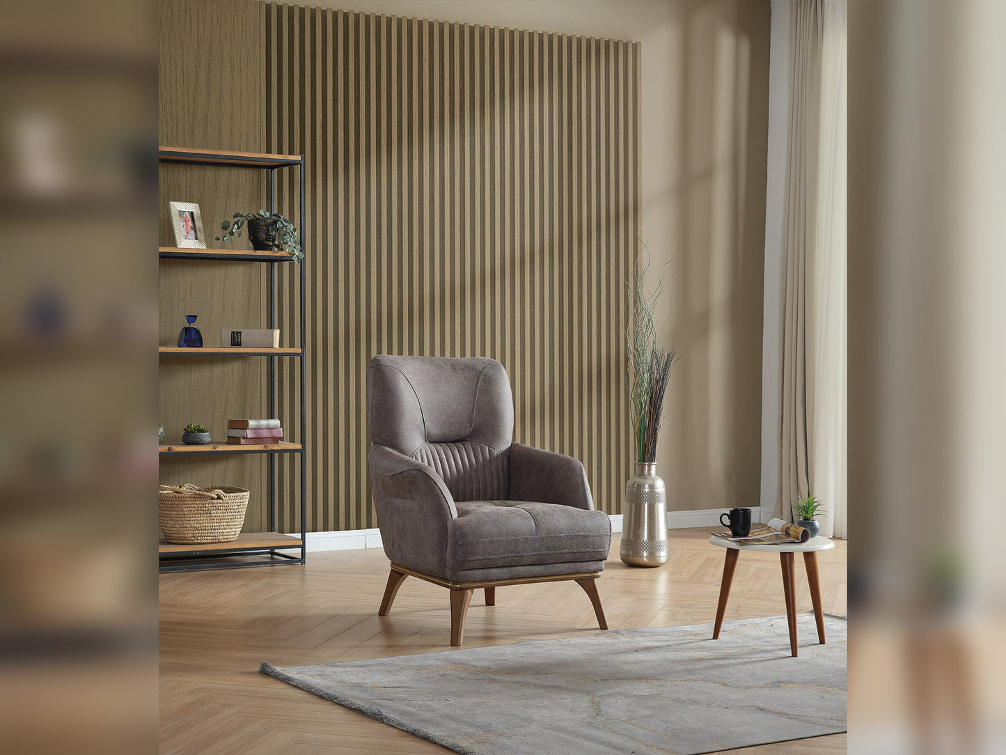 Beta 3-pieces (Sofa & Loveseat & Chair) Livingroom Set Fume