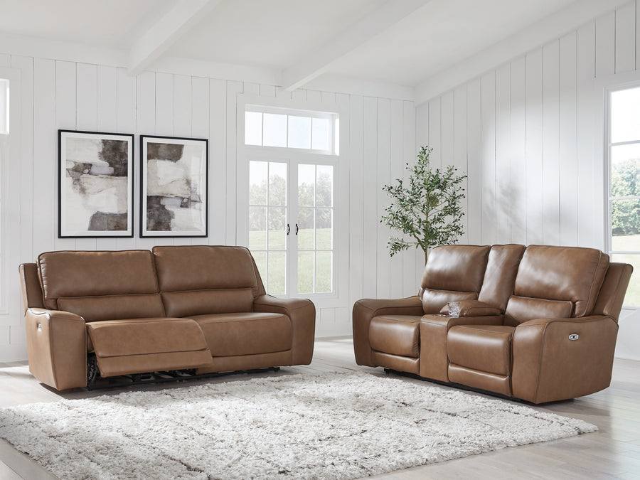 DeepWakes Caramel Power Sofa and Loveseat | PCU6260647