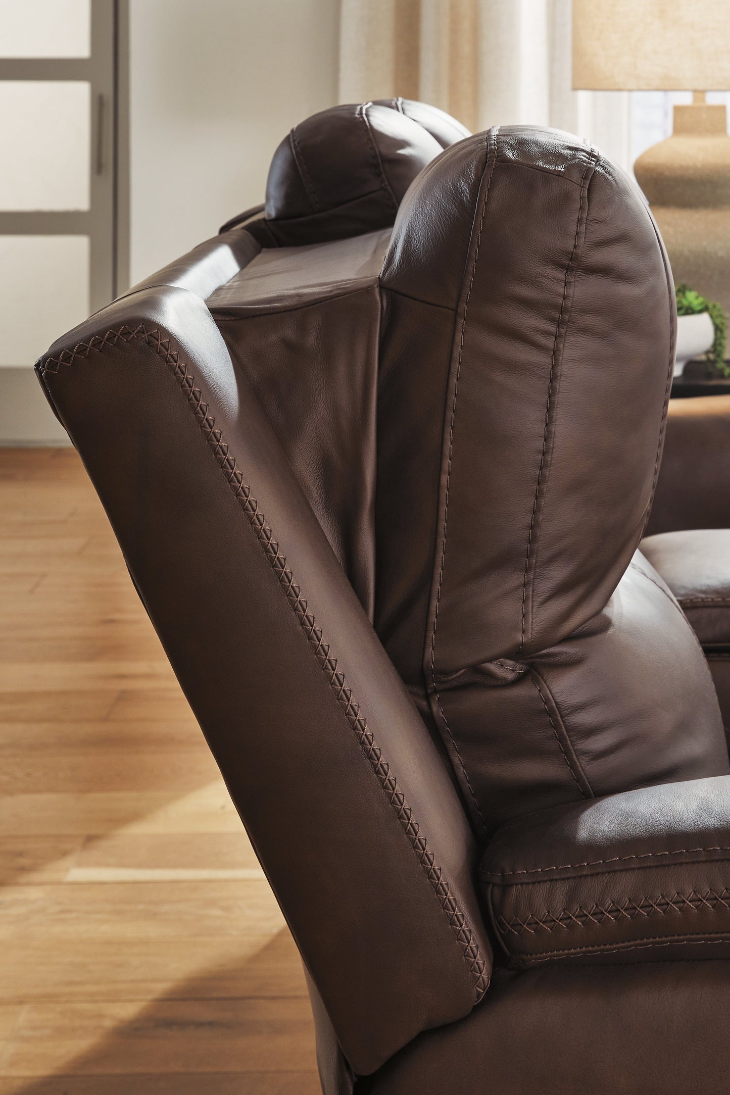 Bleckley Espresso POWER/TOP GRAIN LEATHER Reclining SofaandLoveseat| PCU1200115