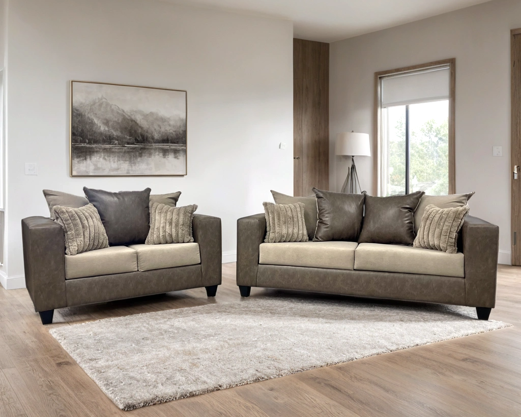 Latte Sofa and Loveseat  110