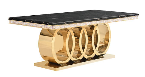 Giovanni Black/Gold Dining Table D620