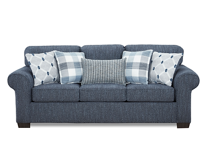 Bellhaven Indigo Fabric Sofa And Loveseat S3540
