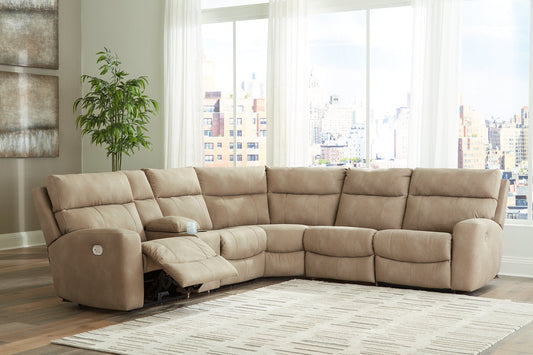 Next-Gen DuraPella Sand POWER 3Pc Reclining Sectional 59302