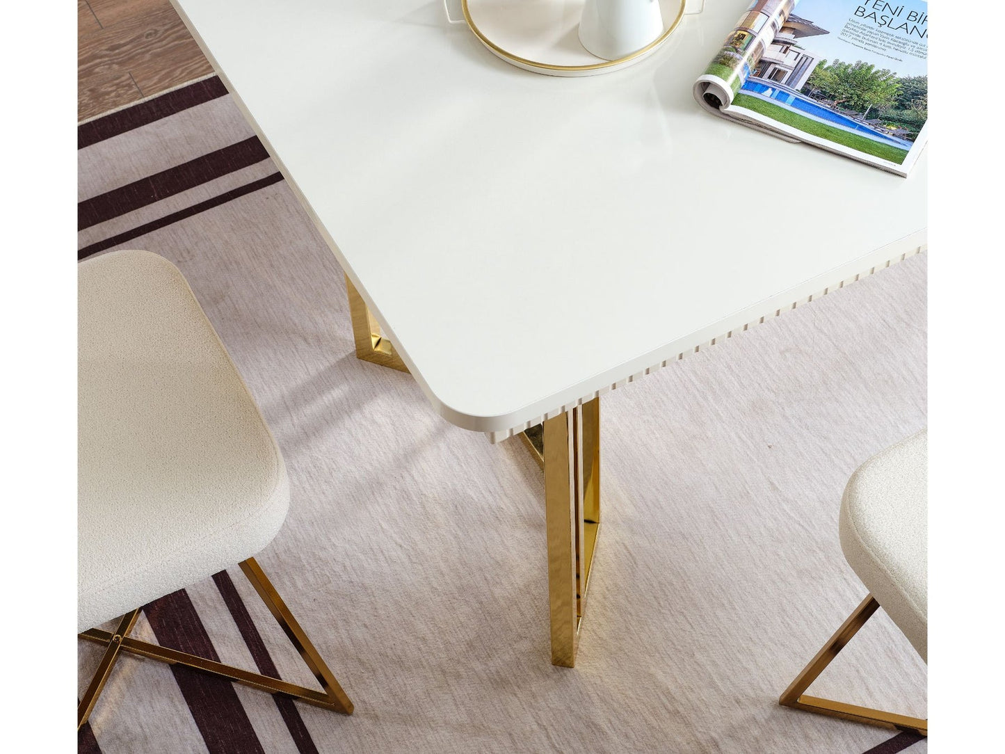 Marsel Diningroom (75"Dining Table & 6 Dining Chair)