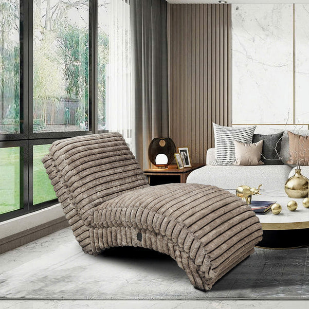 2500 Chocolate Cord Fabric Chaise