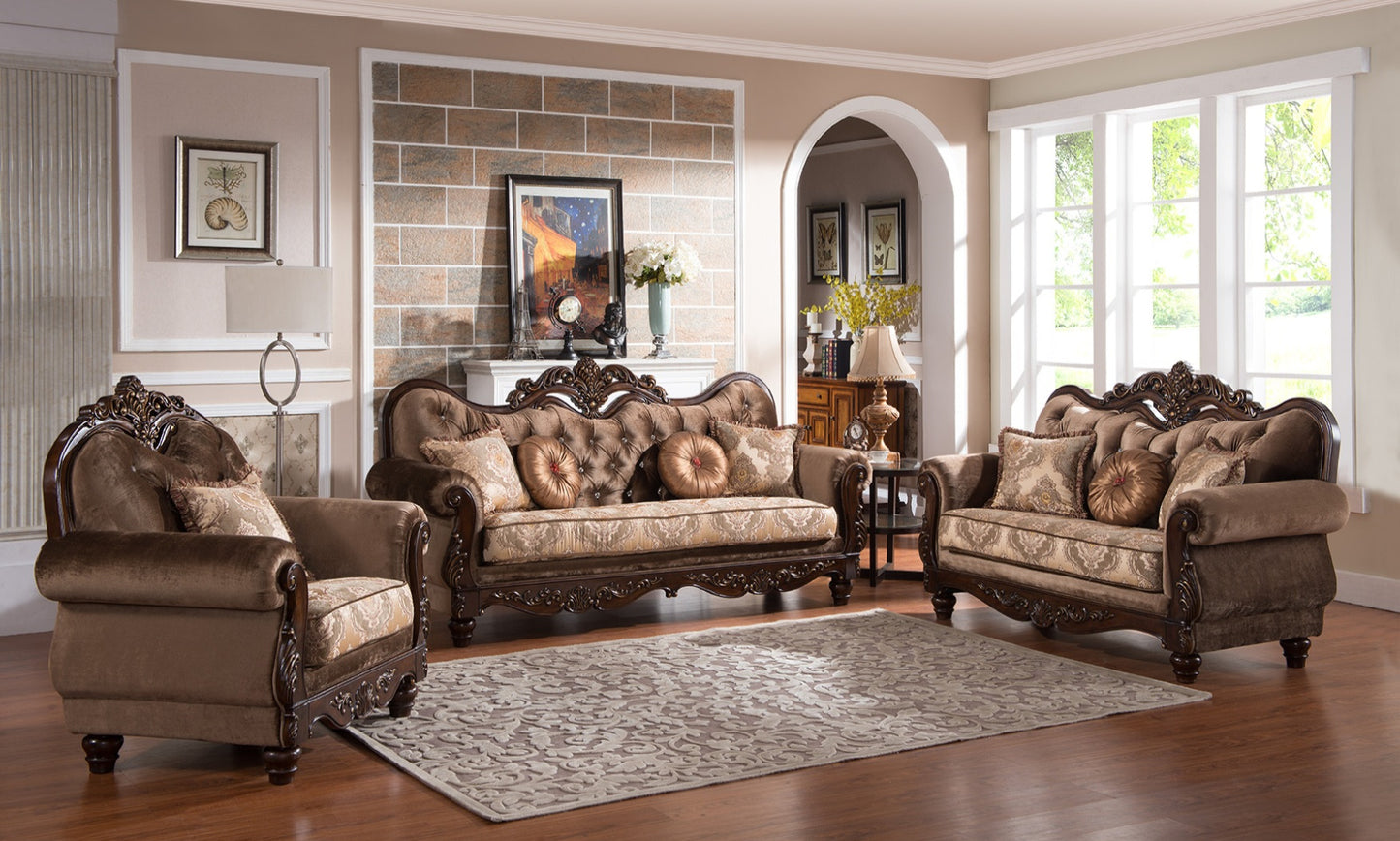 Zoya Classic Luxury Living Room Set