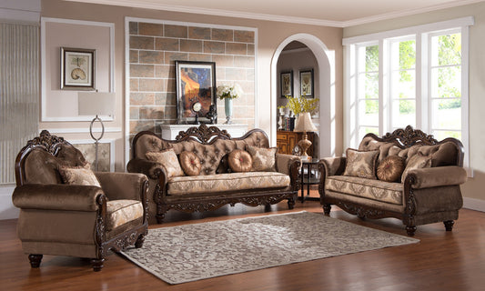 Zoya Classic Luxury Living Room Set