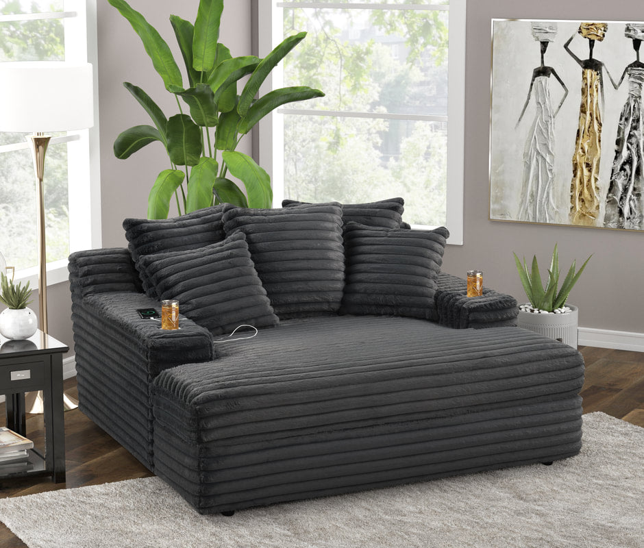 Gray Chaise Lounge OVERSIZED 4400