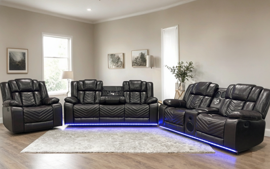 Ace Brown BLUETOOTH SUBWOOFER SPEAKER 3pc Reclining Set