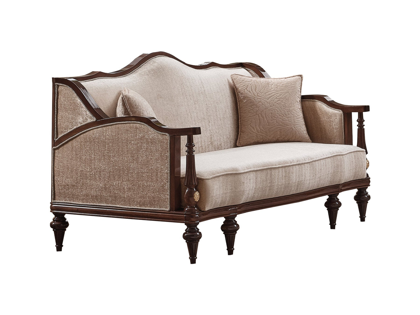 Zumrut Lux 3-pieces (Sofa & Loveseat & Chair) Livingroom Set Beige