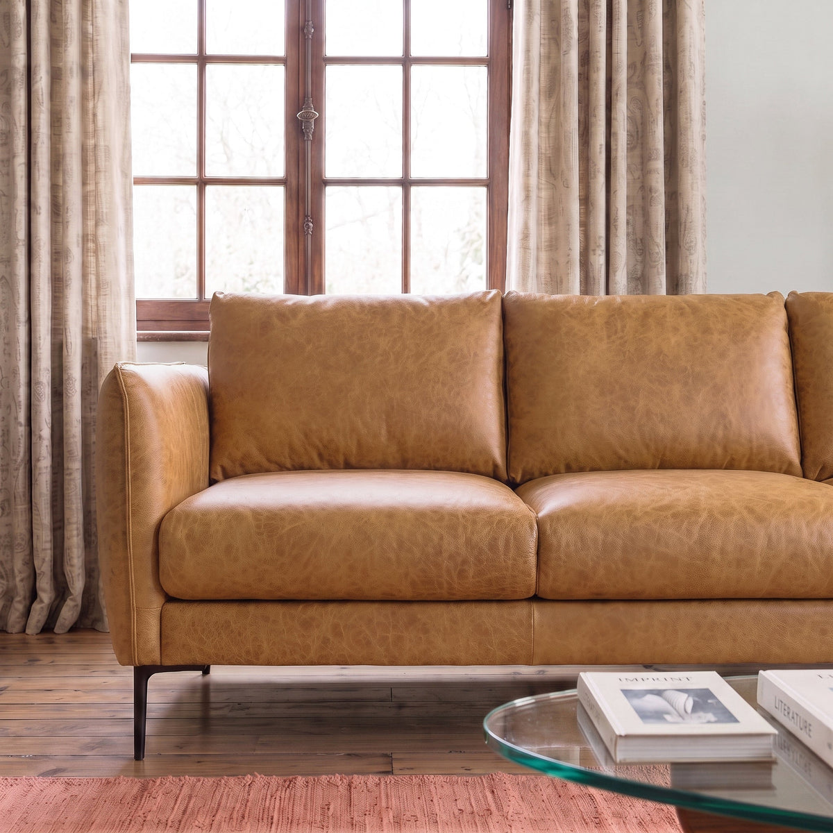 Cooperstown Tan TOP GRAIN LEATHER Sofa