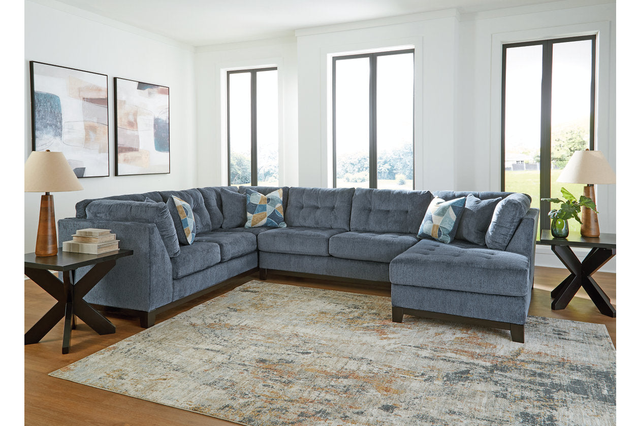 Maxon Navy 3pc Sectional with Chaise 33003
