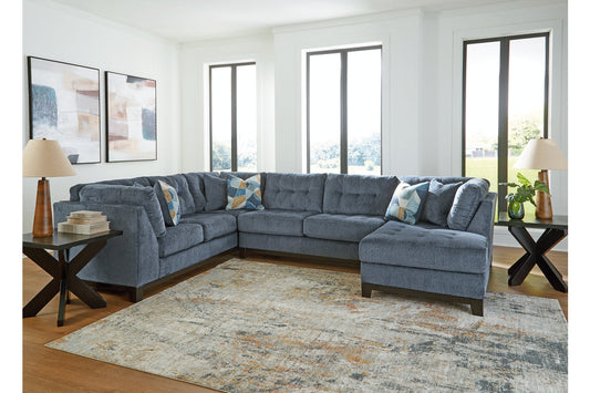 Maxon Navy 3pc Sectional with Chaise 33003