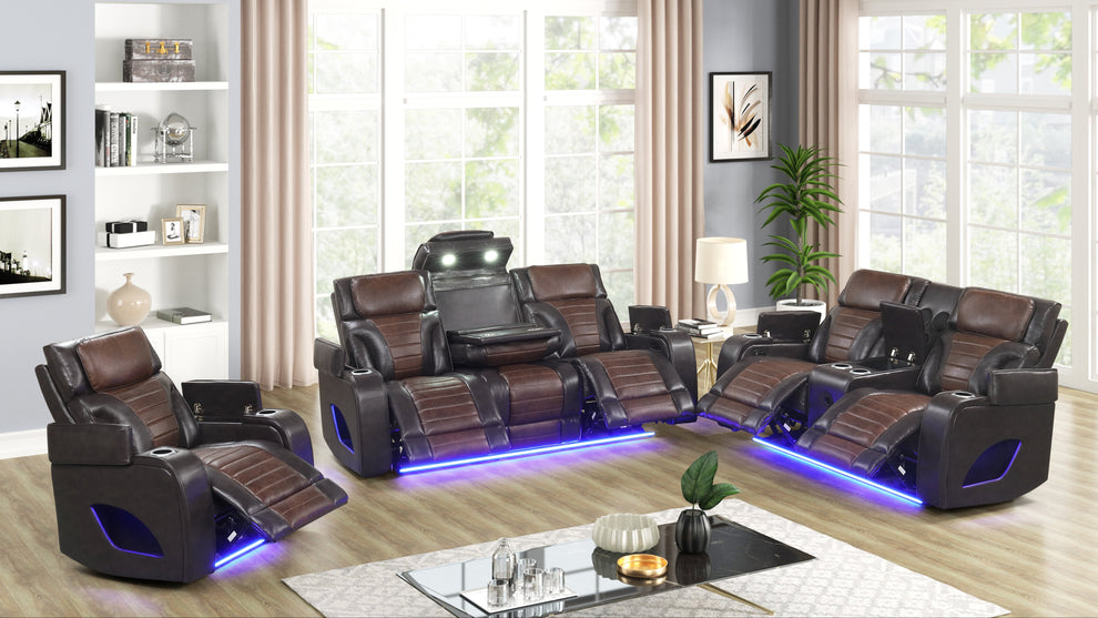 Robin Brown POWER/LED/BLUETOOTH SPEAKERS 3PC Reclining Set S4200