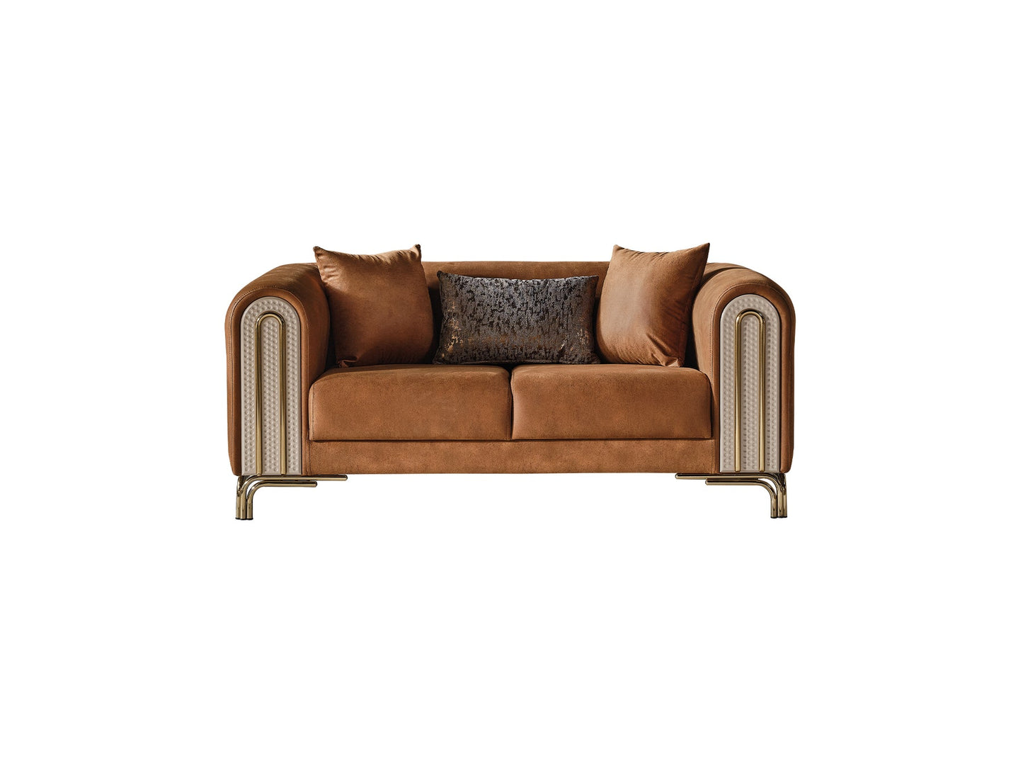 Paris 3-pieces (Sofa & Loveseat & Chair) Livingroom Set Brown