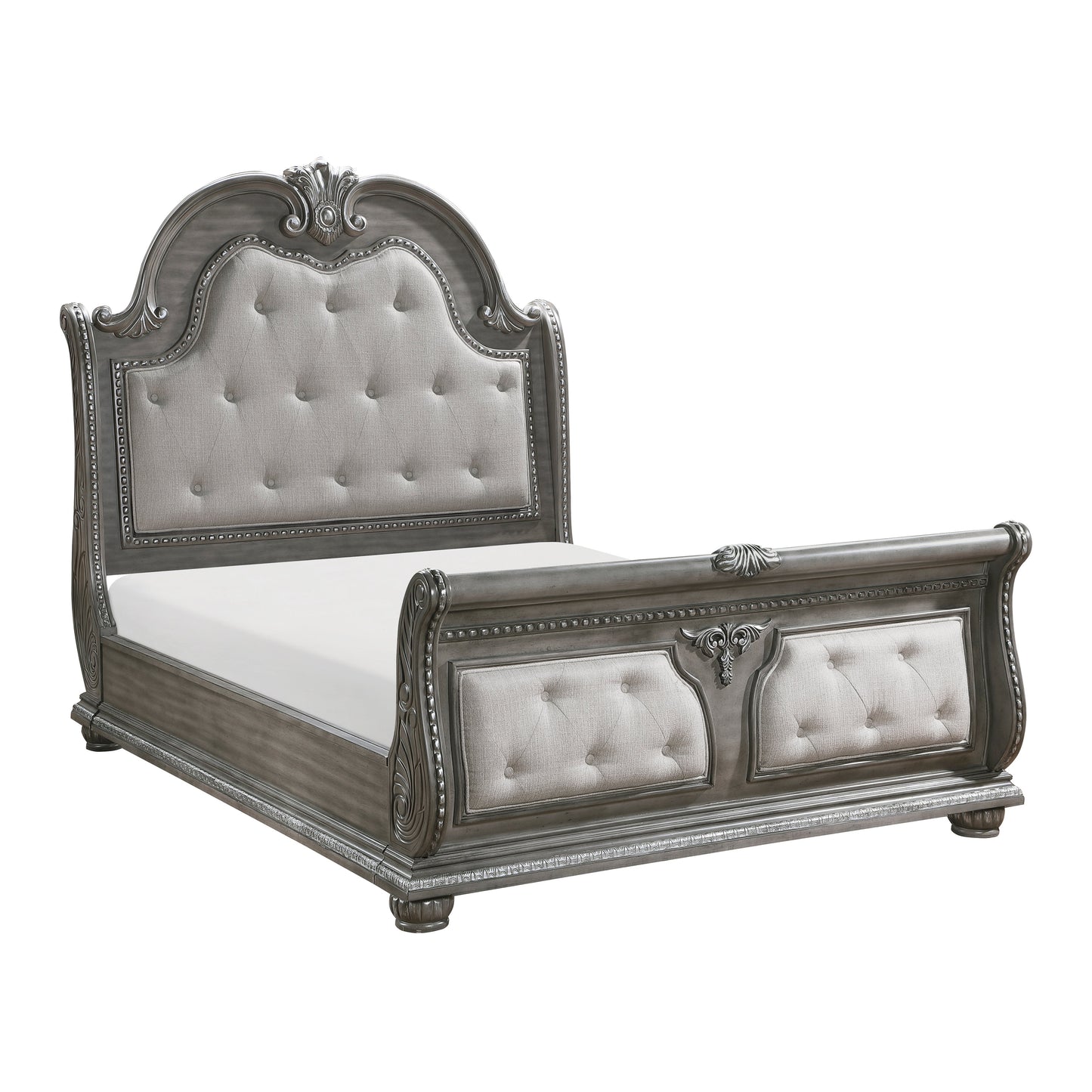 Bennington Gray Sleigh Bedroom Set 1583