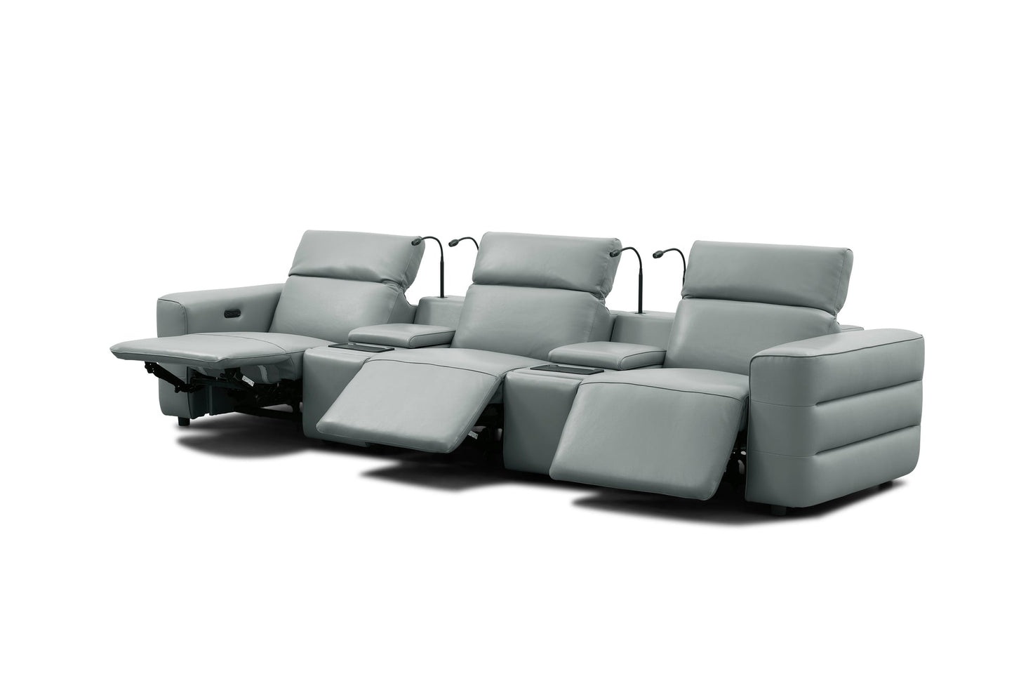 Diamante Grey 3pc POWER Reclining Sofa MI-2515