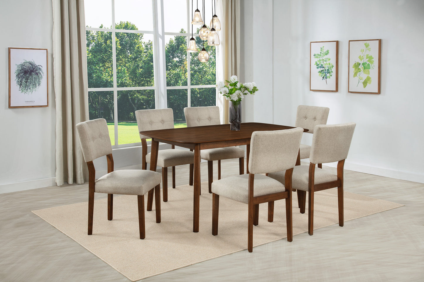 Gregory Beige/Brown Dining Set 2230