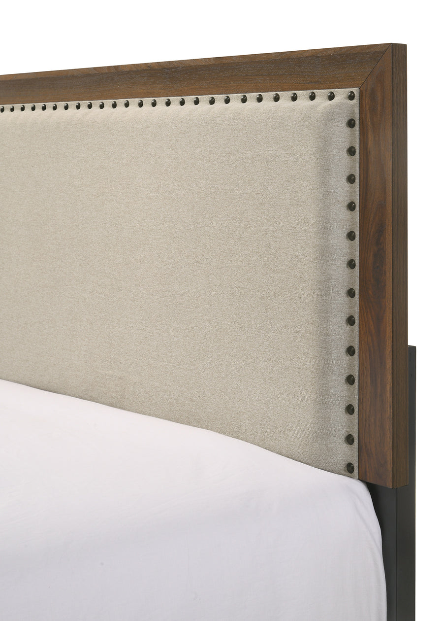 Millie Brownish Gray Upholstered Bedroom Set B9205
