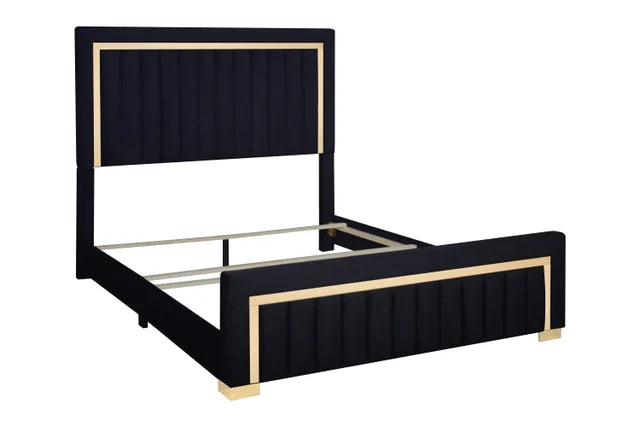 HH880 Black Full Panel Bed