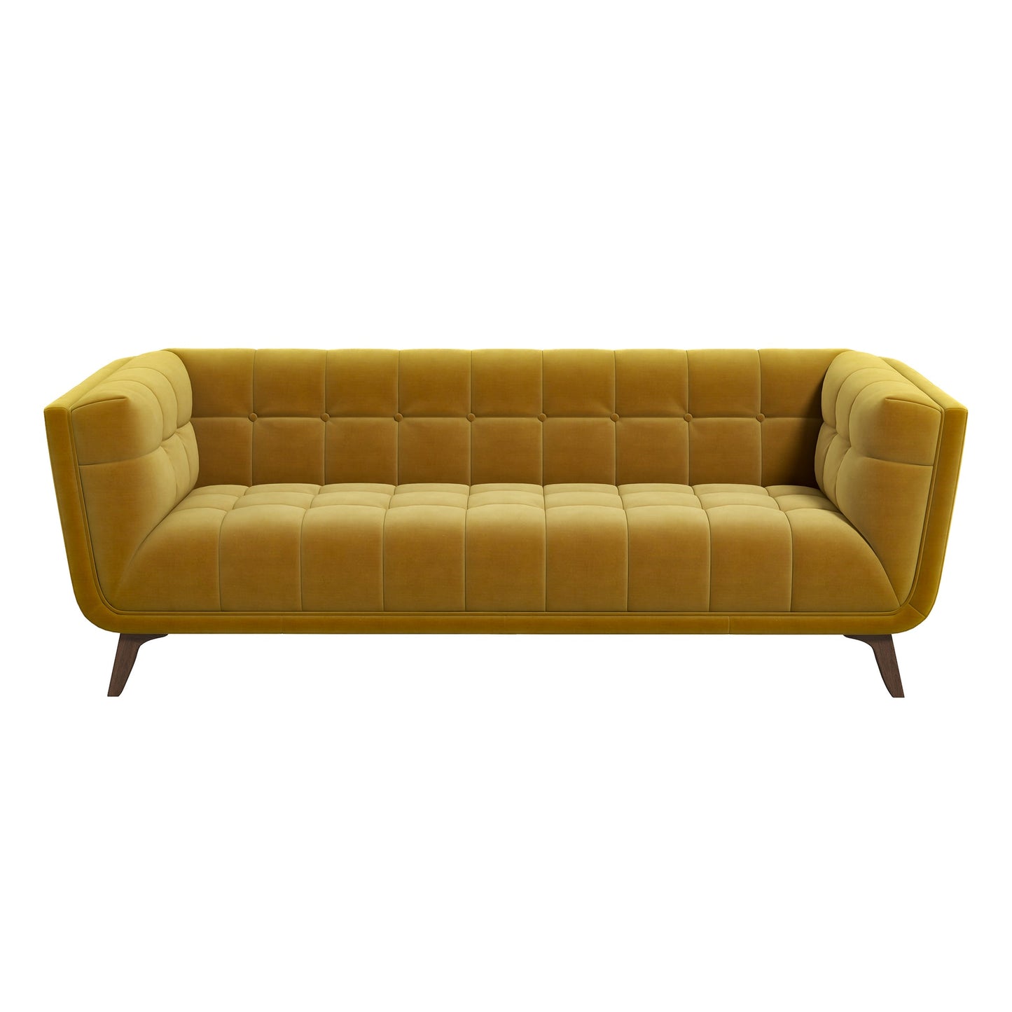 Addison 86" Blue Boucle Modern  Sofa