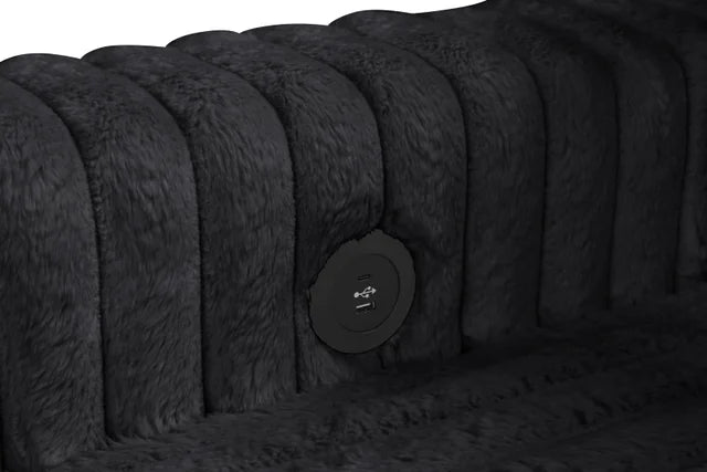 Forever Black Sectional With Pull-Out Bed