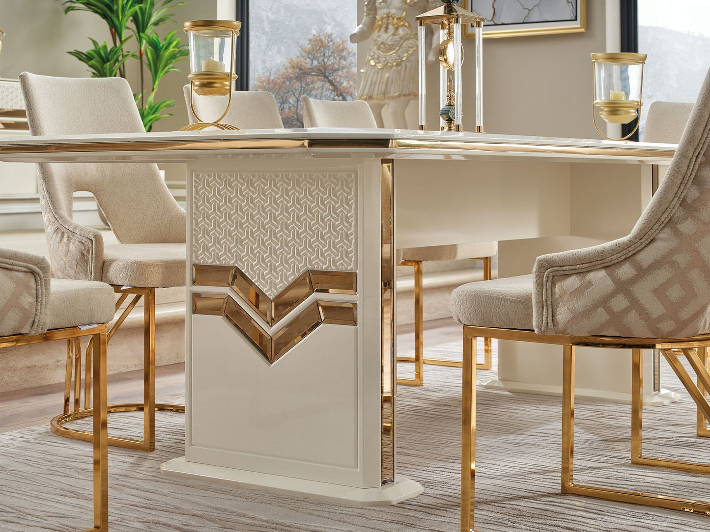 Zen Diningroom Set (78"Dining Table & 6 Dining Chair)