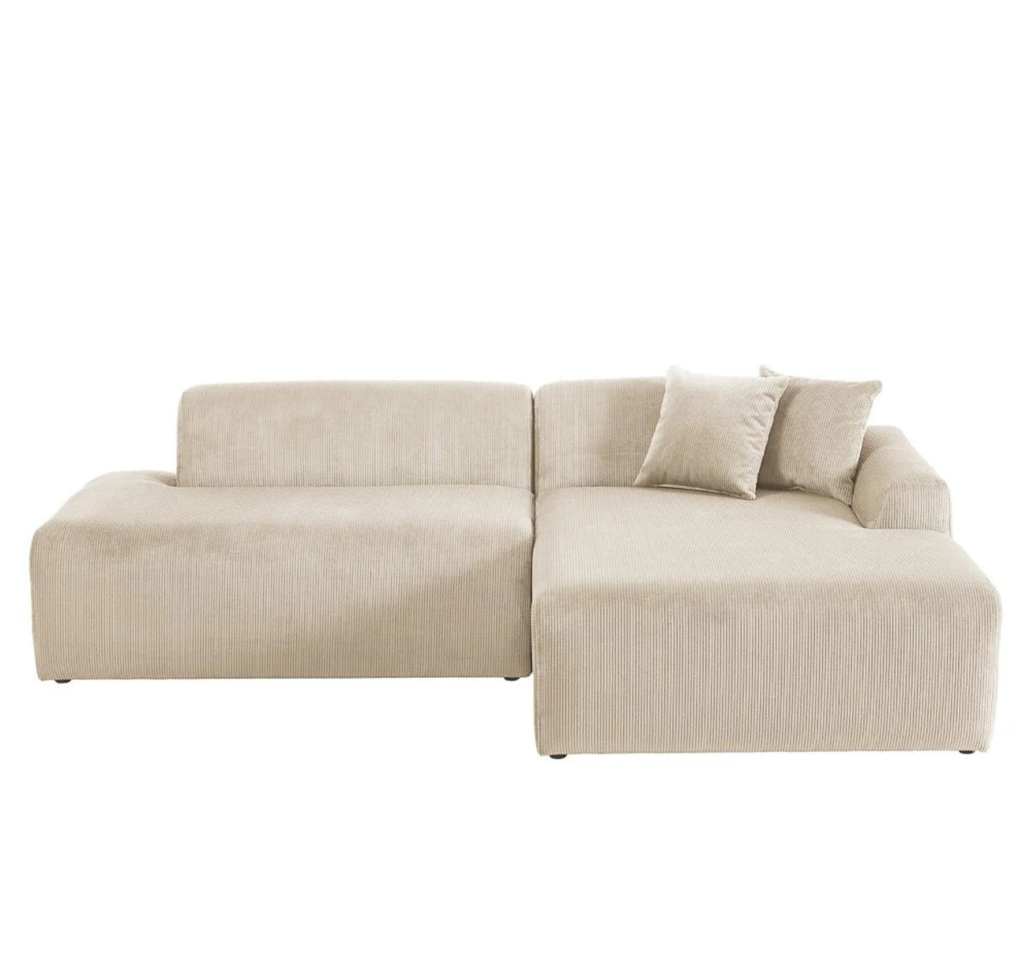Mar Cream RAF Sectional Corduroy Sofa